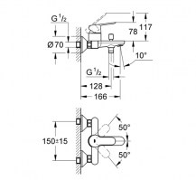 MONOMANDO BAÑO BAUEDGE GROHE